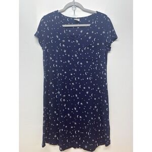 SOMA COOL NIGHTS SHORT SLEEVE SLEEPSHIRT MOON & STARS WOMENS‎ BLUE SMALL #10